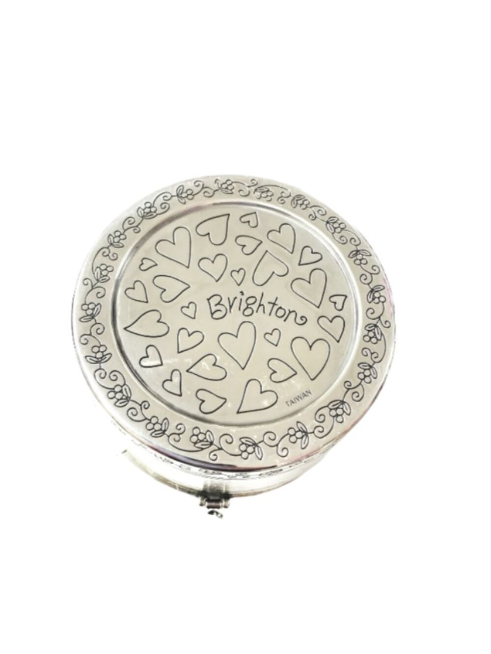 #Brighton #TrinketBox #JewelryOrganizer #VanityDecor #SilverTrinketBox #Coquette - Picture 3 of 7